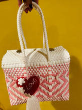 Load image into Gallery viewer, De Mi Corazón Tote Pink & White