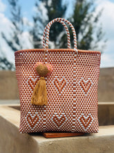 Load image into Gallery viewer, De Mi Corazón Tote White & Copper