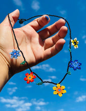 Load image into Gallery viewer, Flor Campanita Huichol Necklace & Earrings Set