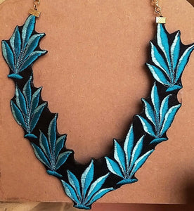 Agave Embroidery Necklace