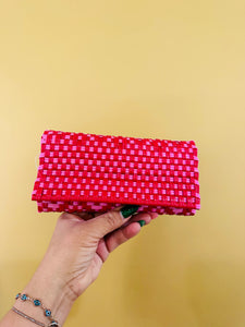 Adela Wallet Red & Pink Multi Colored