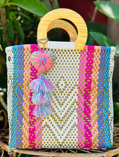 La Adriana Wooden Handle Tote