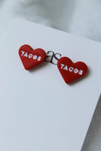 Load image into Gallery viewer, Taquero Mucho Heart Taco Earrings