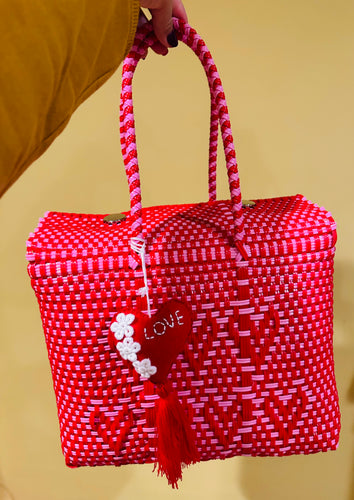 Love Tote Lonchera Red & Pink