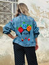 Load image into Gallery viewer, Viva La Vida Frida Denim Jacket