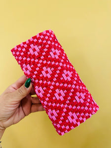 Adela Wallet Red & Pink Multi Colored
