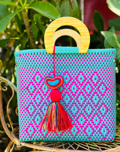 La Adriana Wooden Handle Tote