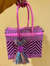 Load image into Gallery viewer, De Mi Corazón Tote Pink &amp; Black