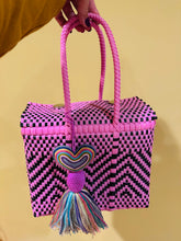 Load image into Gallery viewer, De Mi Corazón Tote Pink &amp; Black