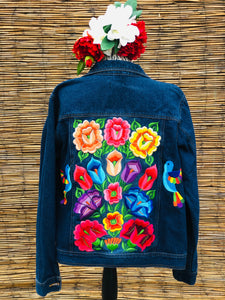 Rosas de Colores Denim Jacket