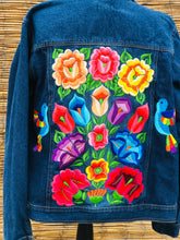 Load image into Gallery viewer, Rosas de Colores Denim Jacket