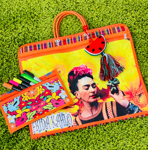 Mercado Bag Stationary Pencil Pouch and Large Organizer Bag
