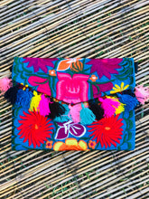 Load image into Gallery viewer, Floral Embroidered Tassel Crossbody-Clutch